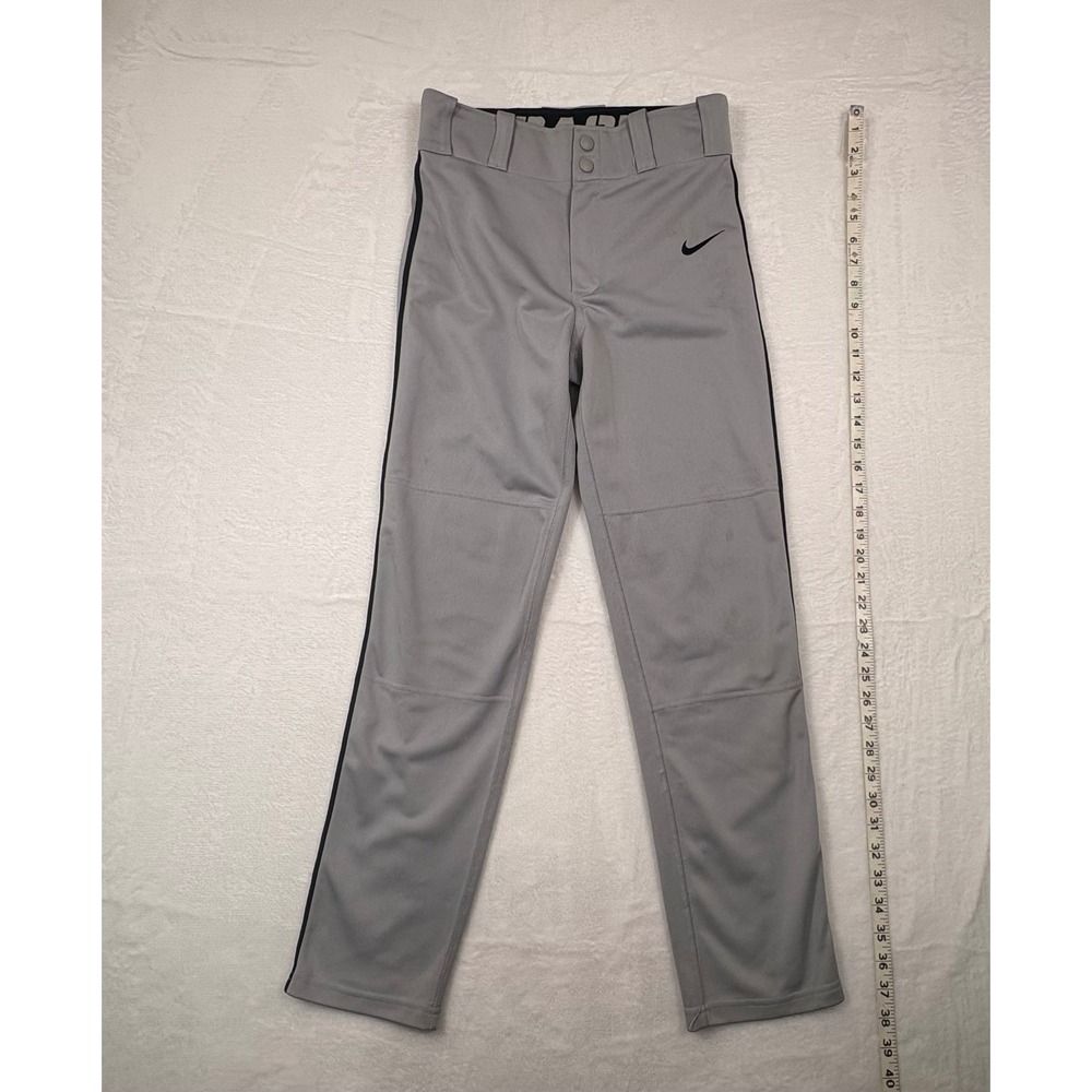 Nike Dri-FIT Baseball Pants Mens XL‎ Gray Black Stripe Reinforced Knee Athletic